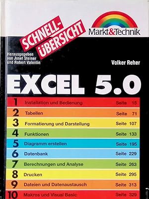 Bild des Verkufers fr MS-Excel 5.0. Schnell-bersicht : PC zum Verkauf von books4less (Versandantiquariat Petra Gros GmbH & Co. KG)