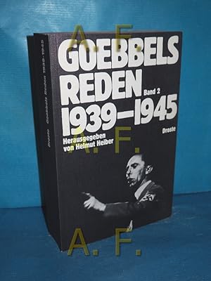 Bild des Verkufers fr Goebbels-Reden Band 2 1939 - 1945 zum Verkauf von Antiquarische Fundgrube e.U.