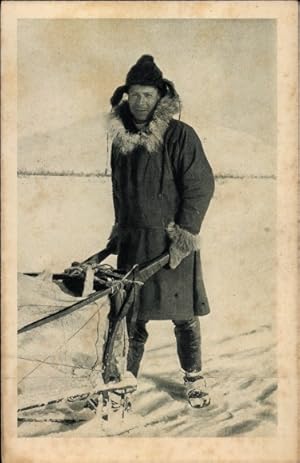 Ansichtskarte / Postkarte Alaska, Missionar auf apostolischer Reise, Unter den Eskimos, Arktis