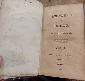 Imagen del vendedor de The Letters of Junius (2 Volumes Bound as one) a la venta por The Book House, Inc.  - St. Louis