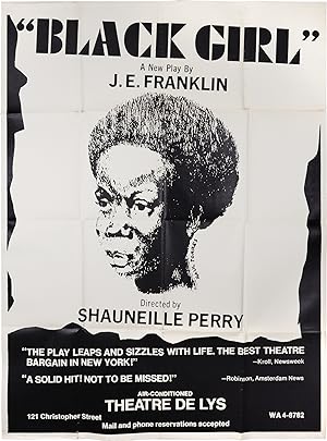 Black Girl (Original oversize poster for the 1971 off-Broadway play)