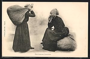 Carte postale Limousin, Blanchisseuses, Waschfrauen im Gespräch