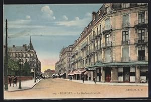 Carte postale Belfort, Le Boulevard Carnot