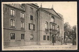 Carte postale Saint-Chamond, Hotel de Ville et Justice de Paix