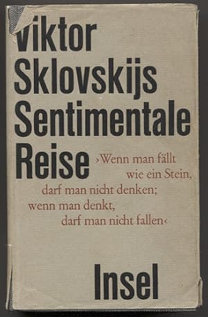 Bild des Verkufers fr Sentimentale Reise. Aus dem Russischen bersetzt von Ruth-Elisabeth Riedt unter Mitwirkung von Gisela Drohla. zum Verkauf von Antiquariat Neue Kritik