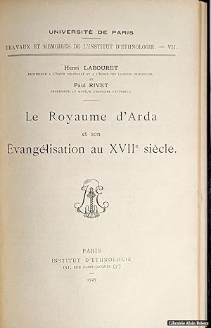 Image du vendeur pour Le Royaume d'Arda et son vanglisation au XVIIe sicle mis en vente par Librairie Alain Brieux