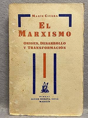 Bild des Verkufers fr EL MARXISMO. ORIGEN, DESARROLLO Y TRANSFORMACIN. zum Verkauf von Auca Llibres Antics / Yara Prez Jorques