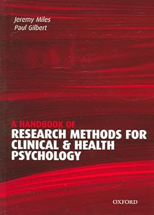 Imagen del vendedor de Handbook of Research Methods For Clinical And Health Psychology a la venta por GreatBookPricesUK