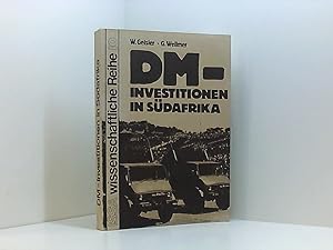 Seller image for DM-Investitionen in Sdafrika (ISSA Wissensch. Reihe 10) Wolff Geisler ; Gottfried Wellmer for sale by Book Broker