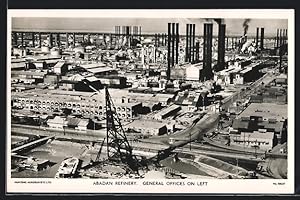 Ansichtskarte Abadan, Refinery, General Offices on left, Erdölförderung