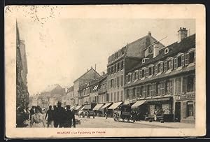 Carte postale Belfort, Le Faubourg de France