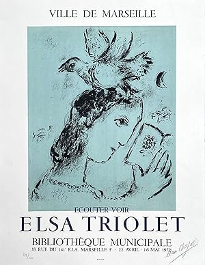 Seller image for ELSA TRIOLET - ORIGINAL LITHOGRAPH BY MARC CHAGALL - HAND SIGNED AND NUMBERED for sale by ADF