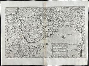 Image du vendeur pour Map of the Arabian Peninsula & Sea Region (Secundae Partis Asiae) mis en vente par Trillium Antique Prints & Rare Books