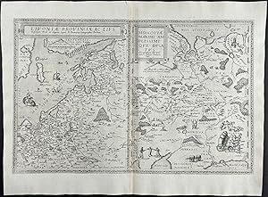 Image du vendeur pour Maps of the Baltic, North Sea & Russia (Livoniae Provinciae Ac Eivs / Moscoviae Maximi Amplissimi Que Ducatus) mis en vente par Trillium Antique Prints & Rare Books