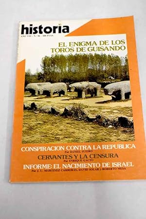 Seller image for Historia 16, Ao 1983, n 86 El enigma de los toros de Guisando:: Conspiracin contra la Repblica: un secreto a voces; La ira del hambre; Ni quito ni pongo rey; La batalla naval de las Azores; Murillo asombr a los ingleses; El sionismo; El retorno a Sin; El reparto de Palestina; Mximo secreto!: negociaciones Londres-Berln for sale by Alcan Libros