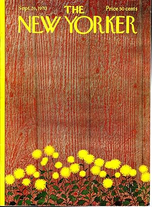 Bild des Verkufers fr The New Yorker Magazine, September 26, 1970 zum Verkauf von Dorley House Books, Inc.