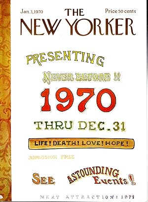 Seller image for The New Yorker Magazine, January 3, 1970 for sale by Dorley House Books, Inc.