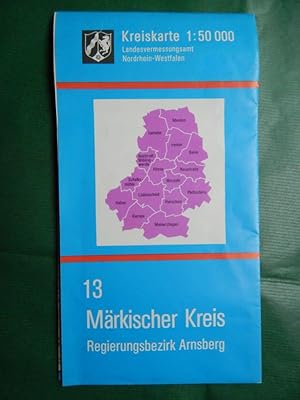 Bild des Verkufers fr Mrkischer Kreis - Regierungsbezirk Arnsberg - Nr. 13 - Kreiskarte 1: 50 000 zum Verkauf von Buchantiquariat Uwe Sticht, Einzelunter.