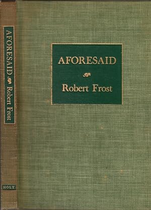 Seller image for Aforesaid for sale by Clausen Books, RMABA