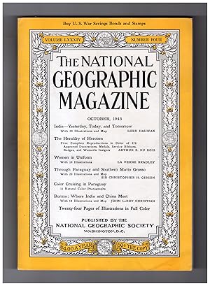 National Geographic Magazine - October,1943. India; Medals - the Heraldry of Heroism (376 color i...