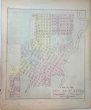Map of the City of St. Peter from 1874 Andreas Atlas of the State of Minnesota
