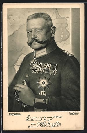 Bild des Verkufers fr Ansichtskarte Generalfeldmarschall Paul von Hindenburg zum Verkauf von Bartko-Reher