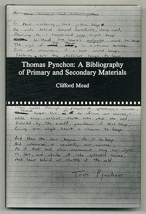 Immagine del venditore per Thomas Pynchon: A Bibliography of Primary and Secondary Materials venduto da Between the Covers-Rare Books, Inc. ABAA