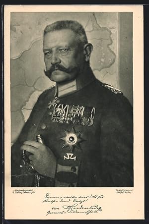Bild des Verkufers fr Ansichtskarte Generalfeldmarschall Paul von Hindenburg zum Verkauf von Bartko-Reher