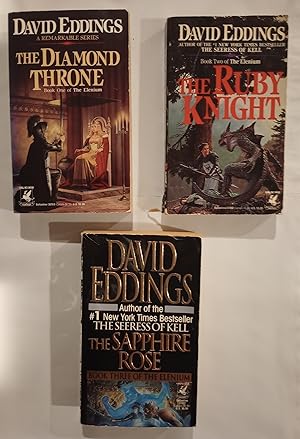 The Elenium Seires (3 book Matching set: The Diamond Throne, The Ruby Knight, The Saphire Rose )