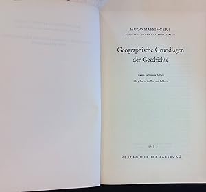 Imagen del vendedor de Geographische Grundlagen der Geschichte. a la venta por books4less (Versandantiquariat Petra Gros GmbH & Co. KG)