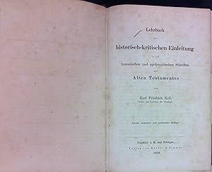 Bild des Verkufers fr Lehrbuch der historisch-kritischen Einleitung in die kanonischen und apokryphischen Schriften des Alten Testamentes. zum Verkauf von books4less (Versandantiquariat Petra Gros GmbH & Co. KG)