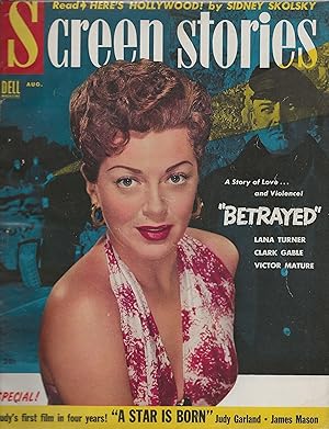 Screen Stories Magazine August 1954 Lana Turner, Judy Garland "A Star is Born"!!