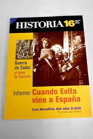 Immagine del venditore per Historia 16, Ao 1997, n 254:: Opinin: Los desafos del ao 2000; Cascorro, hroe del pueblo; Informe: Cuando Evita vino a Espaa; Ante la Inquisicin; Mil Cosas: El teatro romano: Los ludi Scaenici, un espectculo popular; Dichos y Hechos: Harpas, furias, basiliscos y otros animales; Antropologa: Los vikingos; La conquista del pasado: los ejrcitos hititas; Viajes: Nueva Caledonia, la aventura escocesa en el Caribe (1698-1700); Perfil: Luis de Mrmol y Carvajal y su Descripcin General de Africa venduto da Alcan Libros