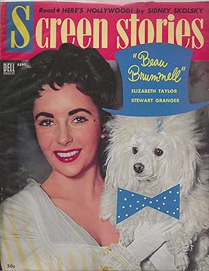 Screen Stories Magazine September 1954 Elizabeth Taylor, Marlon Brando!