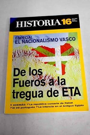 Imagen del vendedor de Historia 16, Ao 1998, n 271:: La creacin de Sabino Arana; Entre el Pacto de San Sebastin y el de Santoa (1930-1937); La lucha armada; La identidad vasca; Felipe V y sus tres reyes; Los gastos reservados y la prensa con Primo de Rivera; El 98 portugus; Mxico y Espaa en la Sociedad de Naciones; La repblica corsaria de Rabat; Mil cosas: la infancia en el Antiguo Egipto; Letras: Poltica en el II Congreso internacional de Escritores; Perfil: Francisco Surez, faro teolgico de Europa a la venta por Alcan Libros