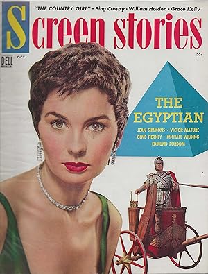 Screen Stories Magazine October 1954 Jean Simmons, Victor Mature!