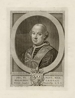 Pio VI Pont. Max. Braschio Caesenati. Michael Angelus Barbiellini D.D.D.