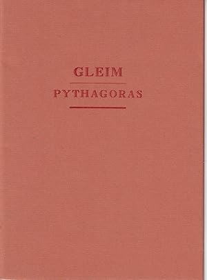 Bild des Verkufers fr Die goldnen Sprche des Pythagoras. aus dem Griech. von Gleim / Aldus-Presse (Reicheneck, Reutlingen): . Ausgabe der Aldus-Presse Reicheneck ; 103 zum Verkauf von Versandantiquariat Sylvia Laue