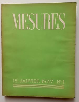 Mesures - 15 janvier 1937, n° 1 -