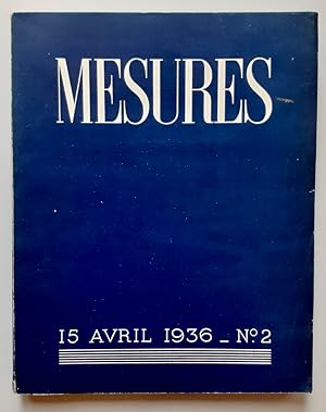 Bild des Verkufers fr Mesures : 15 avril 1936 - n2 - zum Verkauf von Le Livre  Venir