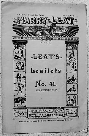 Bild des Verkufers fr Leat's Leaflets No.41 zum Verkauf von Shore Books