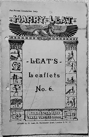 Image du vendeur pour Leat's Leaflets September 1933 No.6 mis en vente par Shore Books