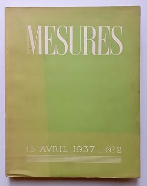 Mesures - 15 avril 1937 - troisième année - N° 2 -