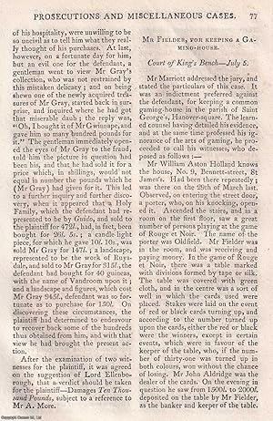 Seller image for The Trial of Mr Fielder, for keeping a Gaming House in Hanover Square, London. An original article from The Edinburgh Annual Register, 1817. for sale by Cosmo Books