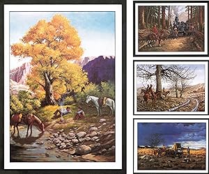 Four Lithographs of the Old West by Andy Dagosta [Western Realistic]