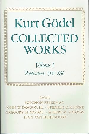 Bild des Verkufers fr Collected Works: Volume I Publications 1929-1936 (Collected Works (Oxford)) zum Verkauf von Blue Whale Books, ABAA