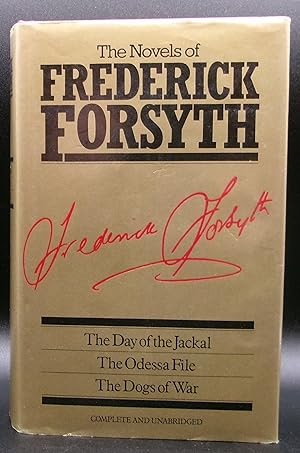 Imagen del vendedor de THE NOVELS OF FREDERICK FORSYTH: The Day of the Jackal; The Odessa File; The Dogs of War: Complete & Unabridged a la venta por BOOKFELLOWS Fine Books, ABAA
