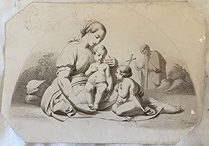 MADONNA CON IL BAMBINO SAN GIUSEPPE E SAN GIOVANNINO Fil. Cav. Bigioli inv. e dis. P. Gatti inc.,