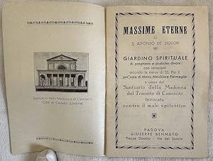 MASSIME ETERNE DI S. ALFONSO DE LIGUORI GIARDINO SPIRITUALE DI PREGHIERE E PRATICHE DIVOTE CON IS...