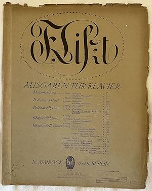 POLONAISE N. 2 E DUR NOUVELLE EDITION AUGMENTEE D'UNE CADENCE FINALE PAR FERRUCCIO BUSONI,